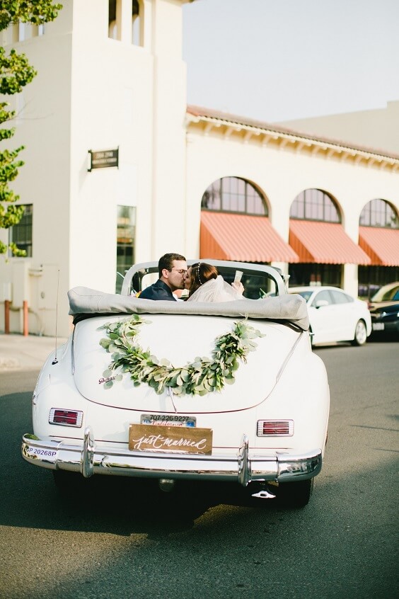 Wedding car for Light blue and White May Wedding 2020