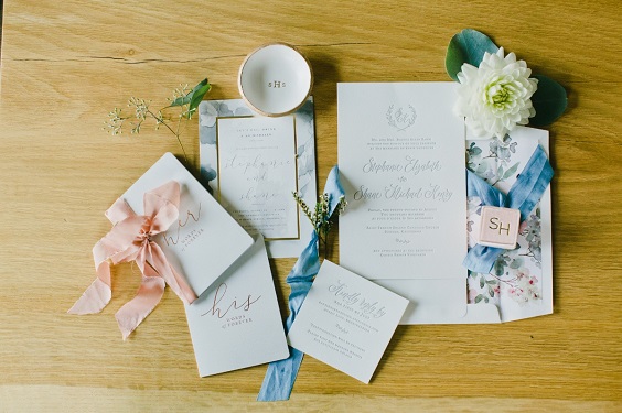 Wedding cards for Light blue and White May Wedding 2020