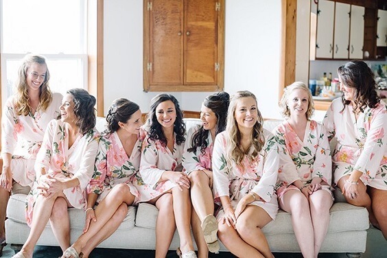 Wedding robes for Peach and Silver Grey May Wedding 2020