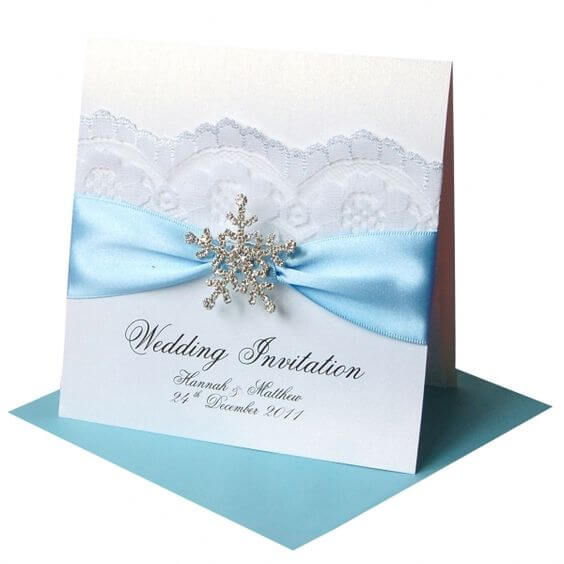 Wedding invitations for Ice Blue, Aqua and Silver Winter Wedding Ideas