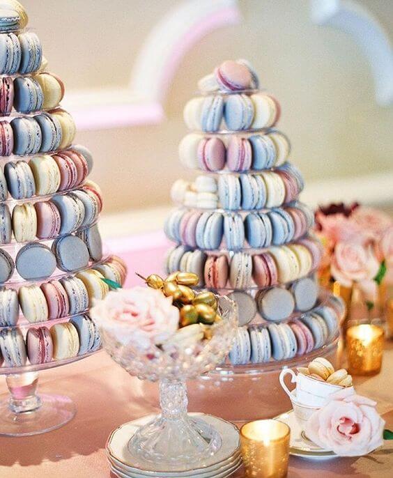 Wedding biscuits for Dusty blue and Blush wedding