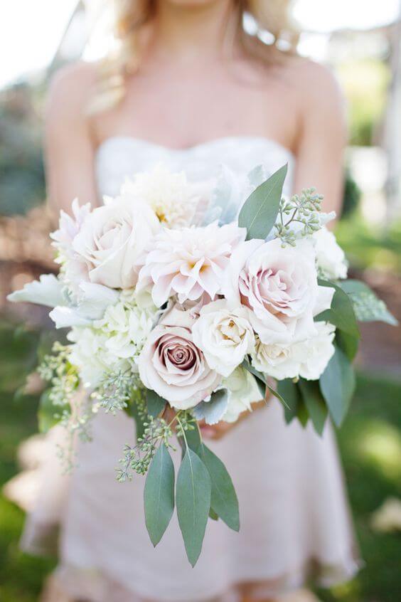 wedding bouquets for Dusty rose wedding