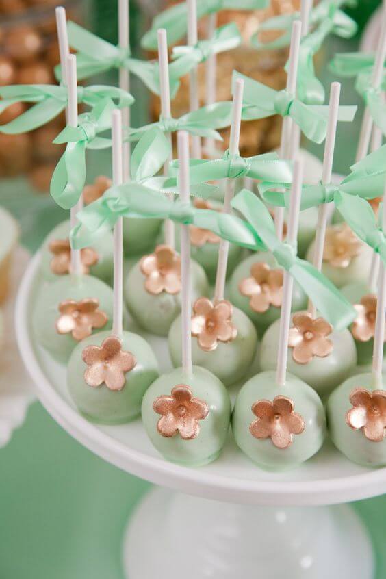 Mint Wedding candies for Mint and gold wedding