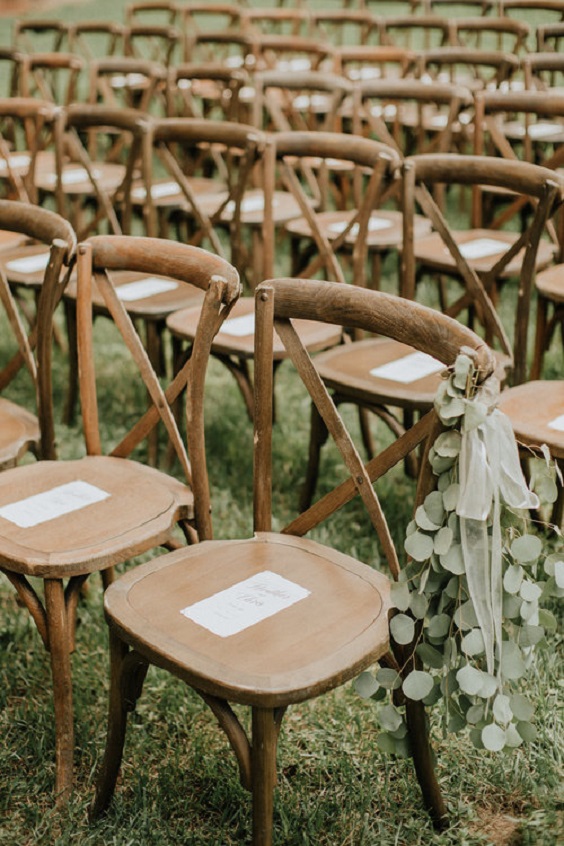 wedding chairs for bohemian sage green black and brown fall wedding