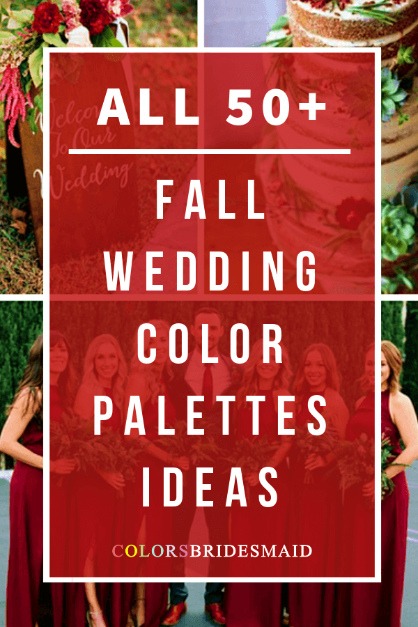 all fall wedding color palettes