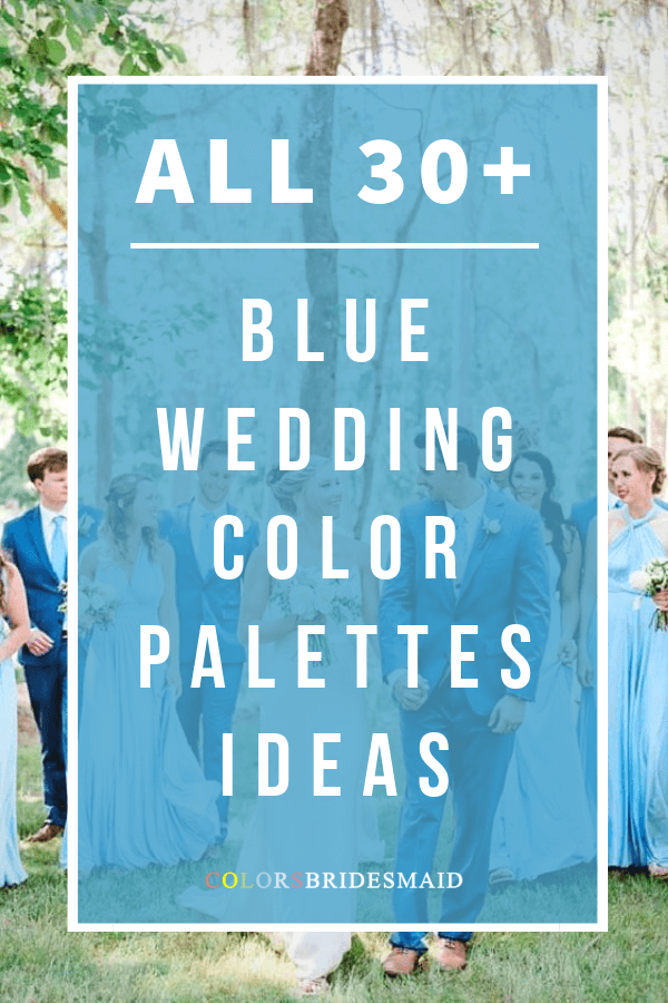 all blue wedding color palettes