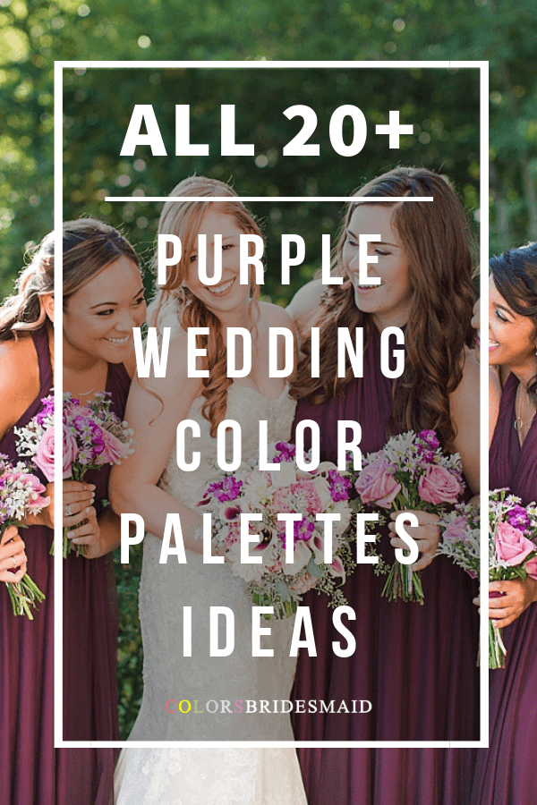 all purple wedding color palettes