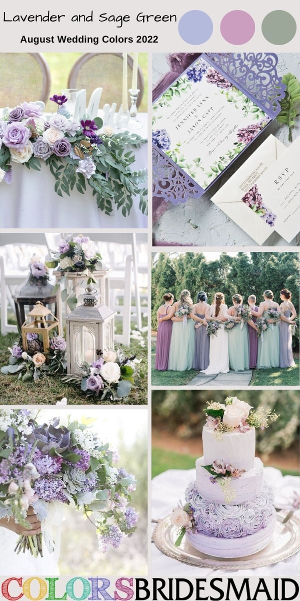 August Wedding Colors 2022 Lavender