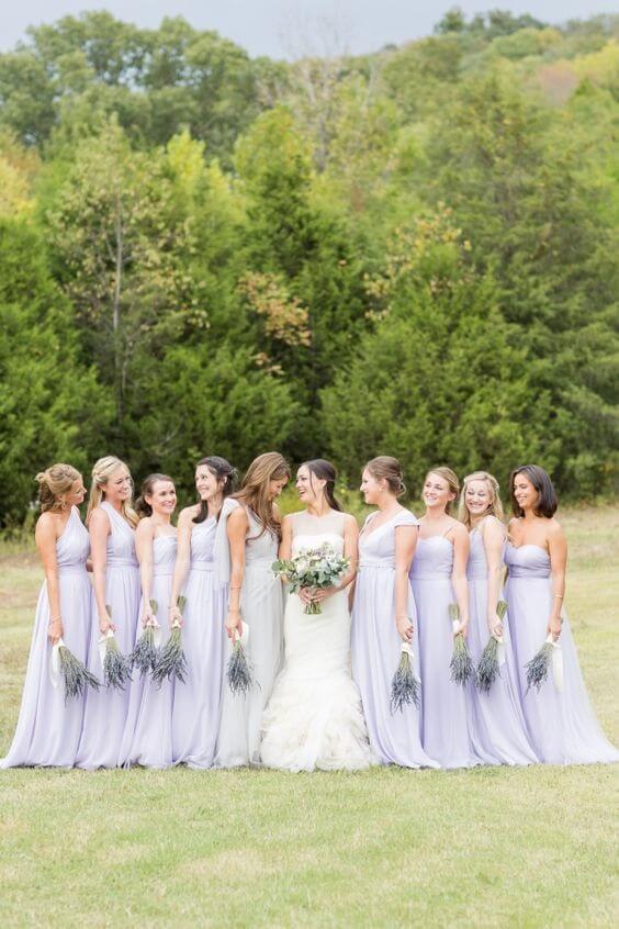Bridesmaid Dresses for Rustic Wheat Fall Wedding