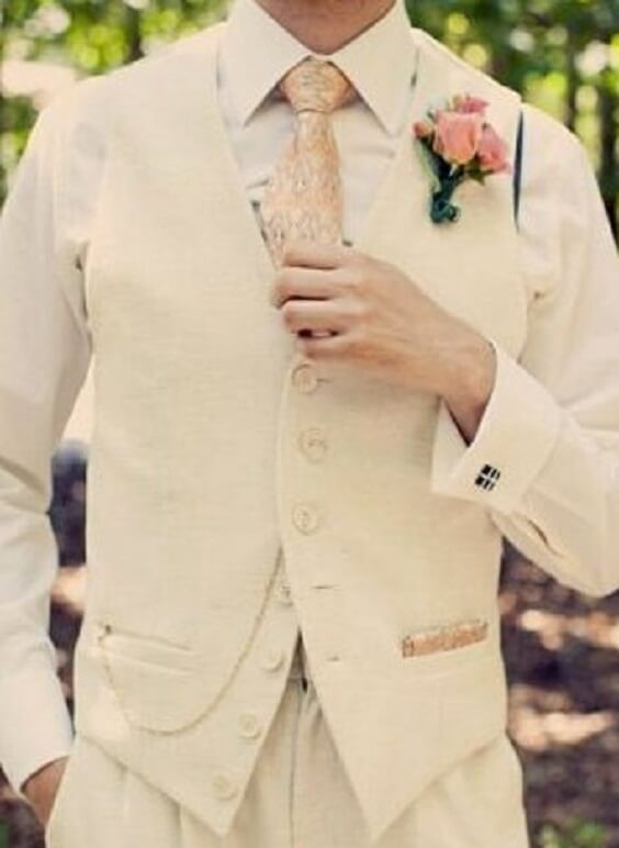 Groom for Pink and Gold Fall Wedding