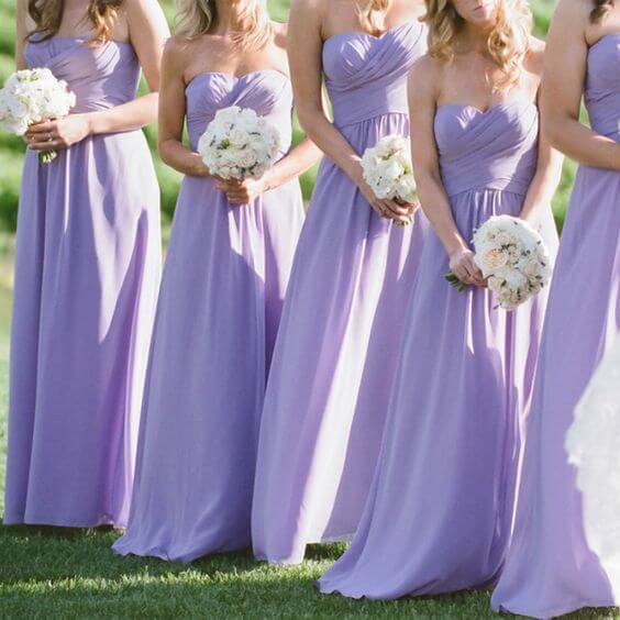 Bridesmaid dresses for Lavender Fall wedding