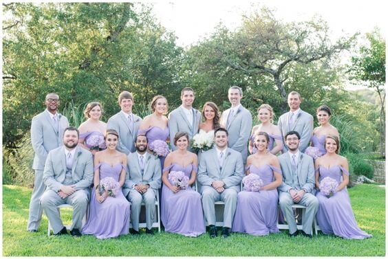 Wedding Party for Lavender Fall wedding