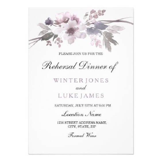 Wedding invitations for Purple and Grey Fall wedding