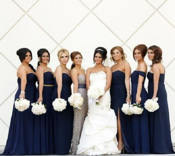 Bridesmaid dresses for Navy Blue Fall wedding