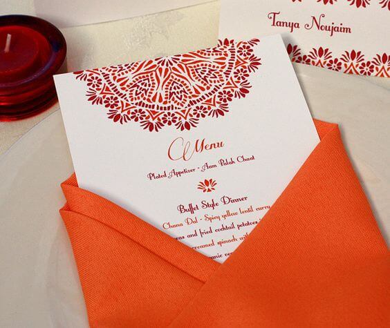 Wedding invitations for burgundy and orange wedding