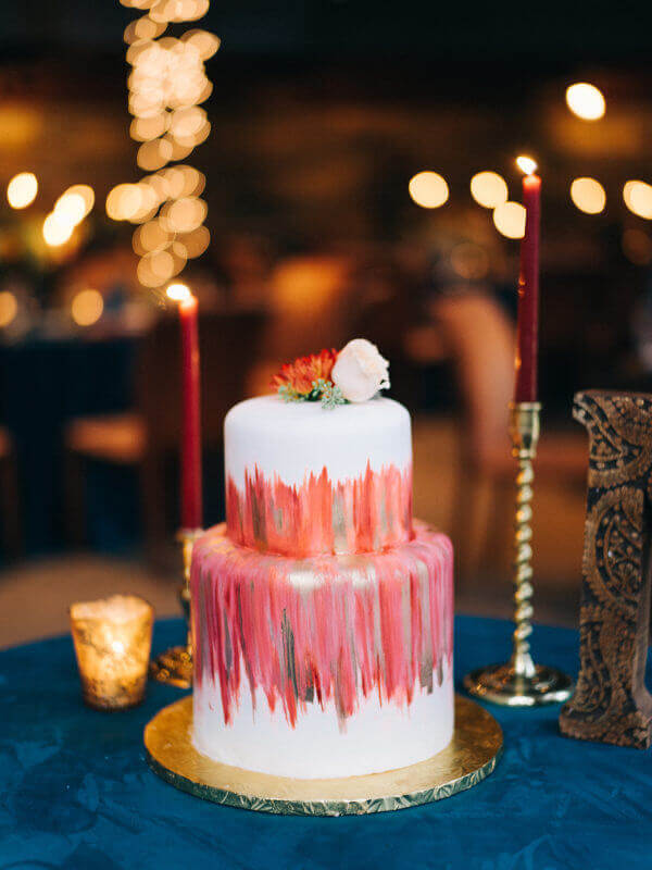 Wedding cake for Teal October Wedding