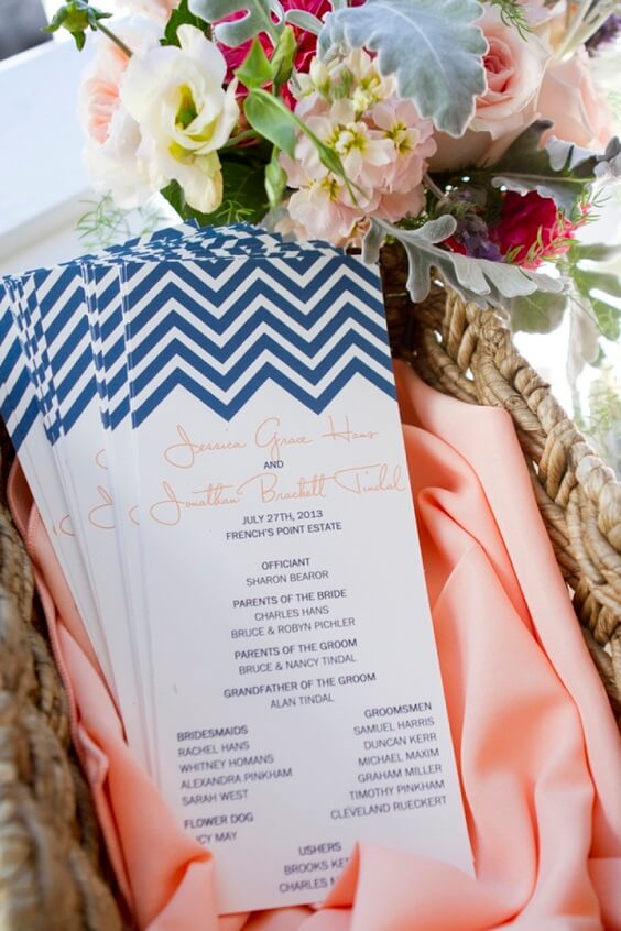 peach and navy invitations for summer navy blue wedding