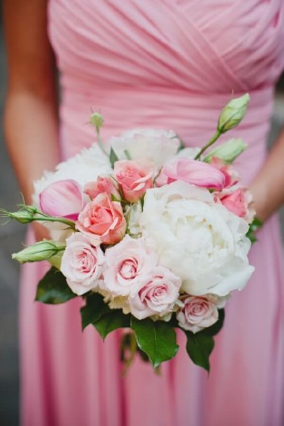 Pink bridesmaid dresses for Pink and Grey May Wedding