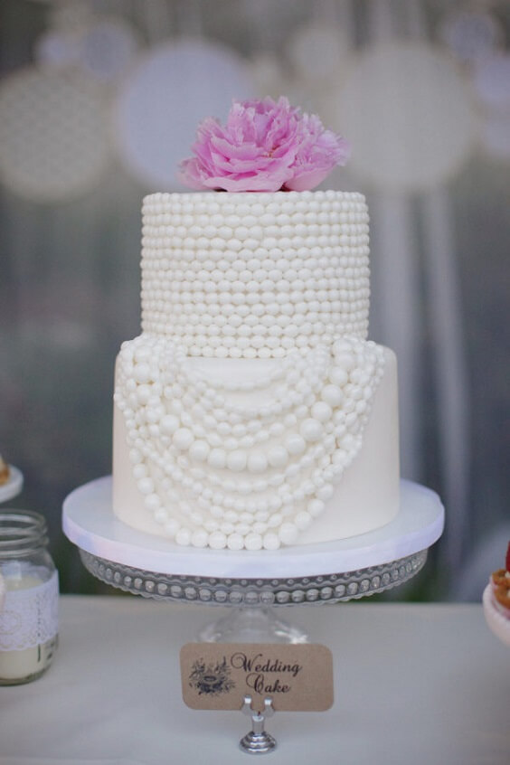 Wedding cake for Pink and Grey May Wedding