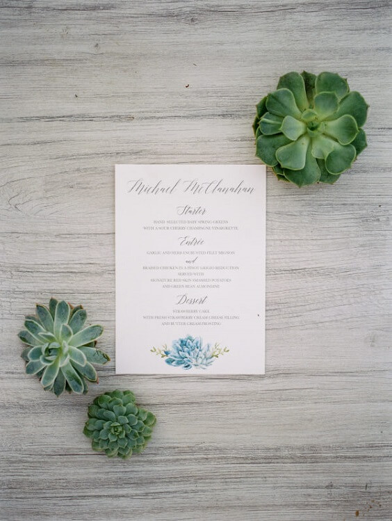 Wedding invitations for Dusty blue and greenery May Wedding