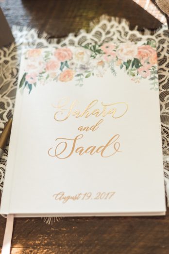 Menu for Mint Green and Peach May wedding