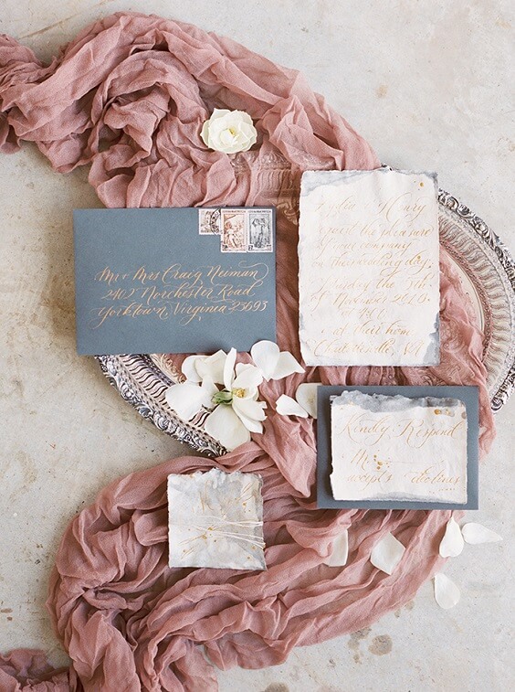 dusty blue invitation for september dusty blue and dusty rose wedding 2019