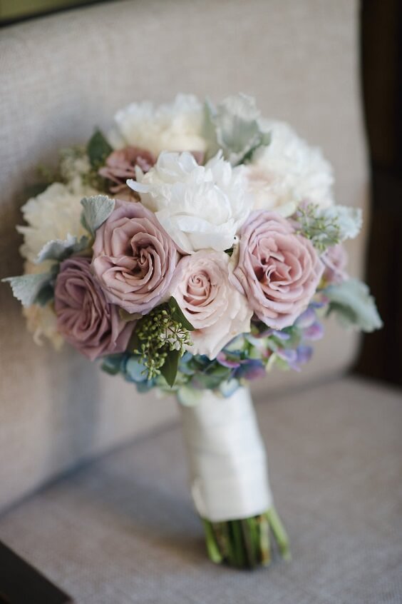 dusty rose bouquet for september dusty blue and dusty rose wedding 2019