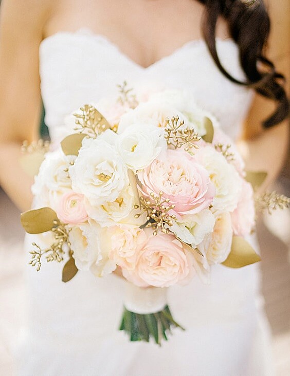 blush and gold bouquet for july blush and gold wedding 2019