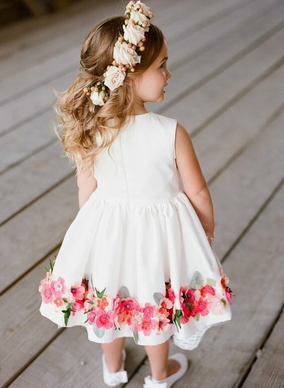 Flower girls for Hot Pink and Blush June Wedding