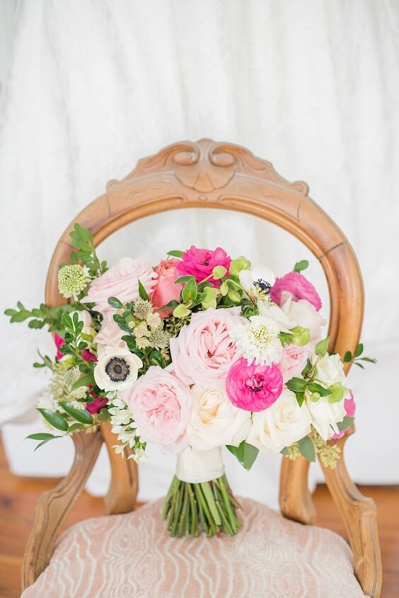 Wedding bouquets for Hot Pink and Blush June Wedding