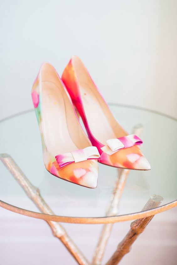 Wedding shoes for Hot Pink and Blush June Wedding