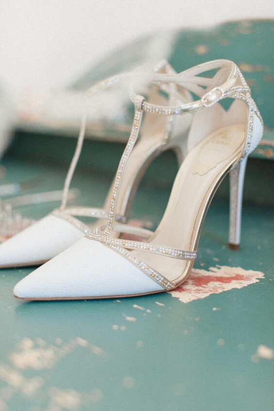Wedding shoes for Mint green and Pink June Wedding