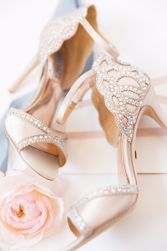 Wedding shoes for Ice Blue and blush June Wedding