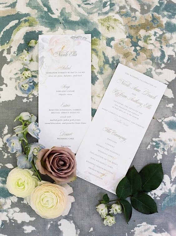 Wedding invitations for dusty rose and grey June wedding