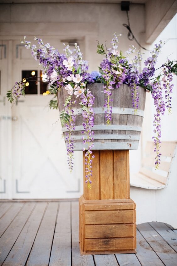 flower decorations for november mix and match purple wedding 2019