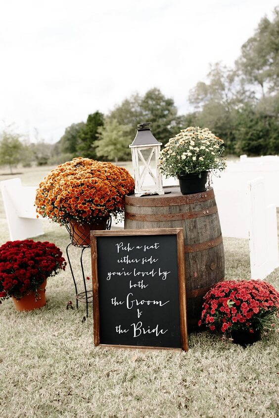 flowers for october rust and orange wedding 2019
