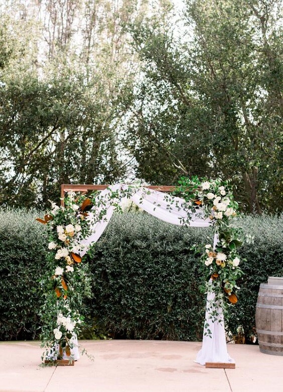 Wedding arch for Persian Plum and Marigold Winter Wedding