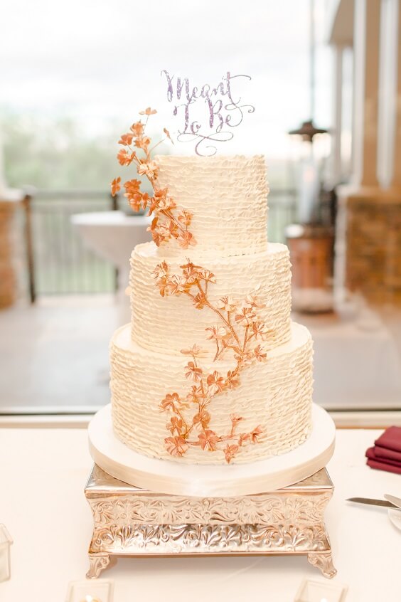 Wedding cake for Persian Plum and Marigold Winter Wedding