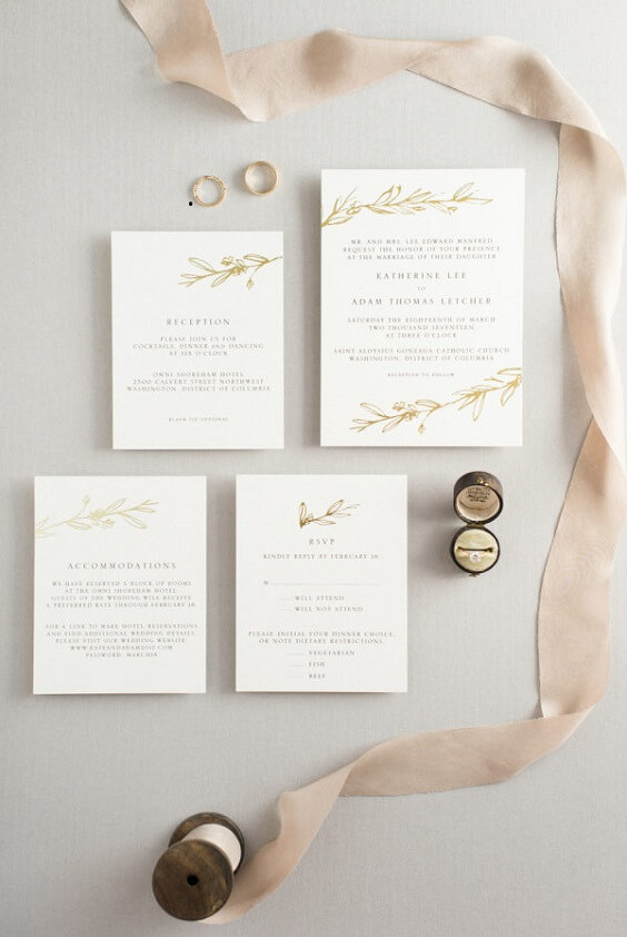wedding invitations for champagne and burgundy winter wedding