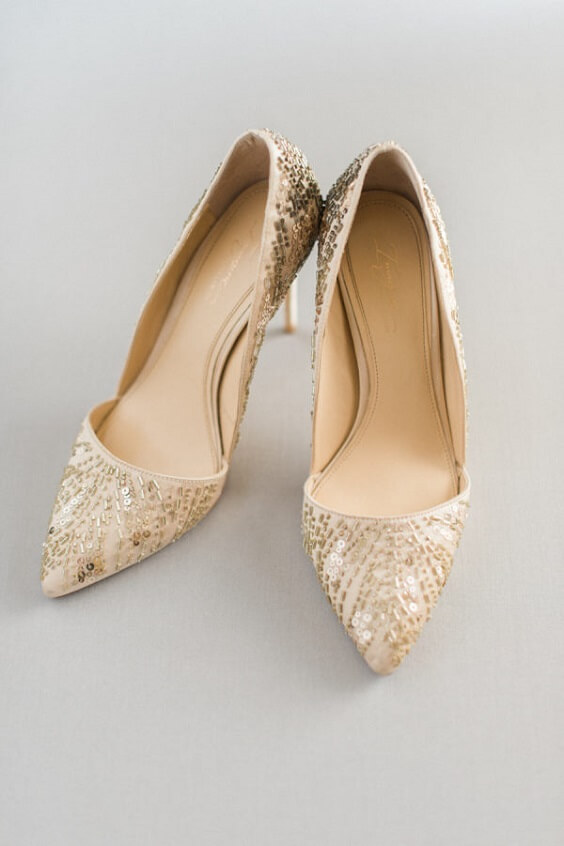 wedding shoes for champagne and burgundy winter wedding