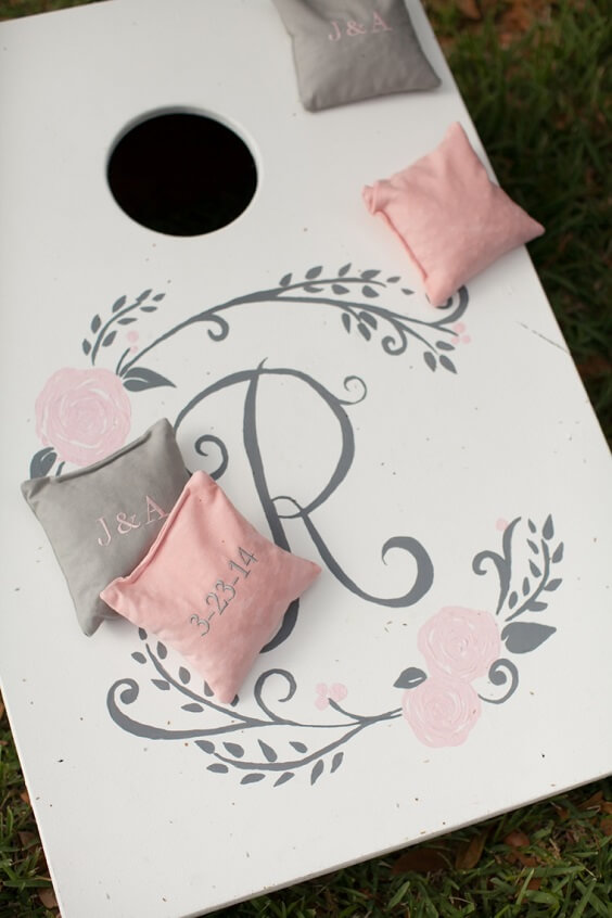 decorations for spring wedding blush and grey 2020