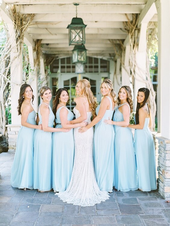 ice blue bridesmaid dresses for spring wedding ice blue and pink 2020
