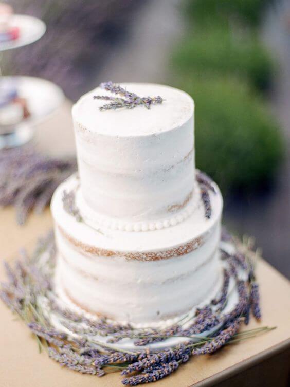 wedding cake for spring wedding lavender and lilac 2020