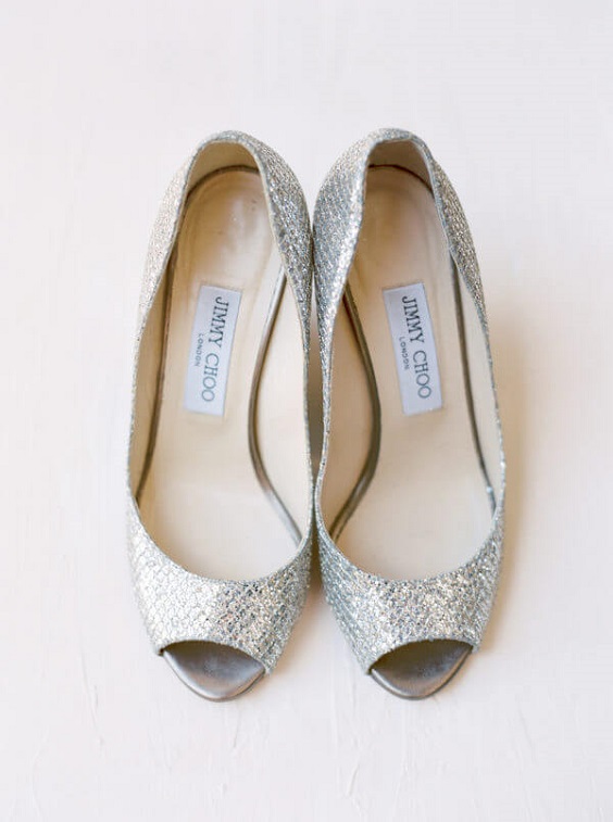 Bridal shoes for rose pink and grey summer wedding