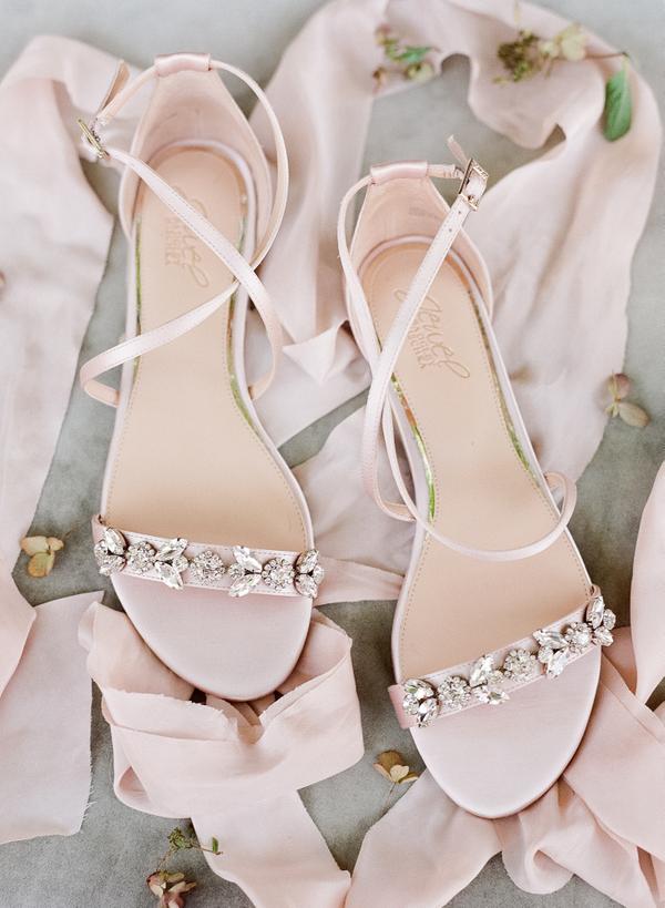Wedding shoes for dusty rose and black summer wedding