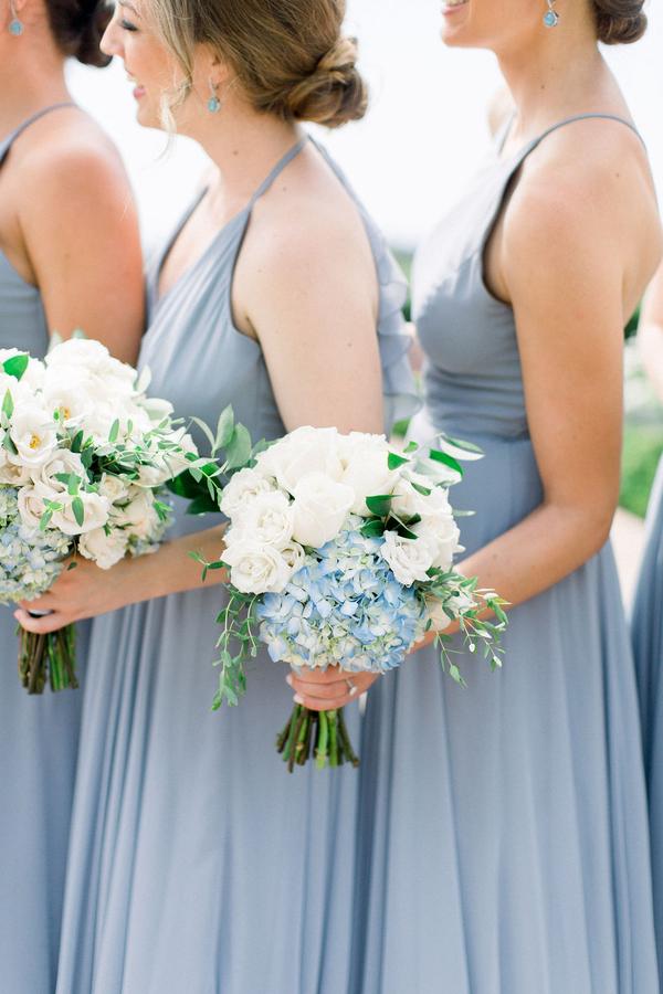Dusty Blue and Blush Summer Wedding, Dusty Blue Bridesmaid Dresses ...