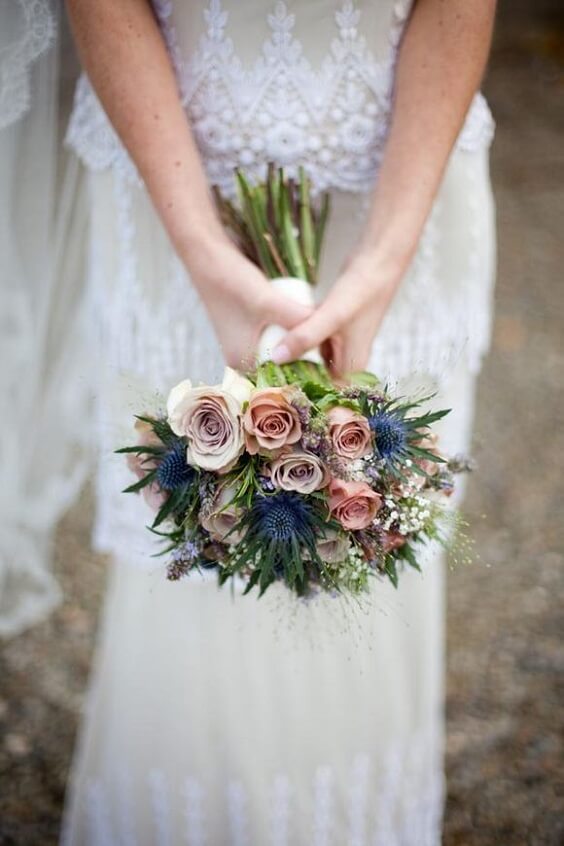 dusty rose and navy bouquet for fall wedding dusty rose and navy 2020