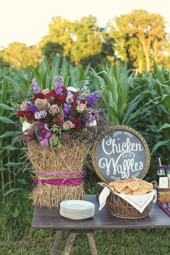 dessert table for fall wedding lilac and dark red 2020
