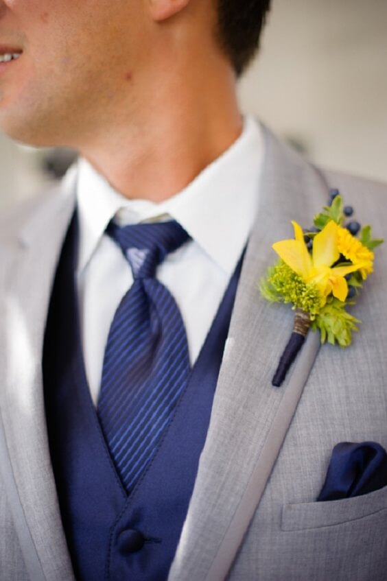 grey and navy blue man's suit for fall wedding navy blue and yellow 2020
