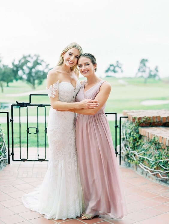 Dusty rose bridesmaid dresses for dusty rose and lavender March wedding